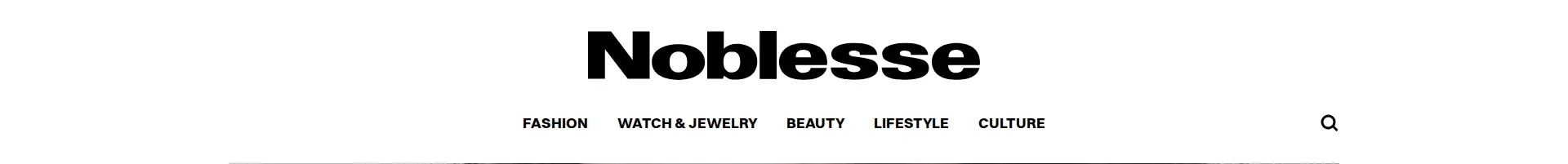 Noblesseㅣ하이엔드 프리미엄 콘텐츠, 노블레스닷컴 헤더 섹션