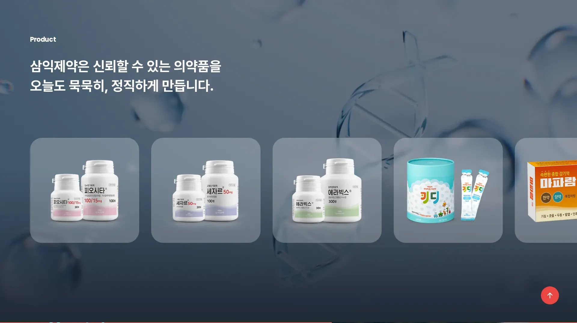 삼익제약 상품·콘텐츠 목록 섹션