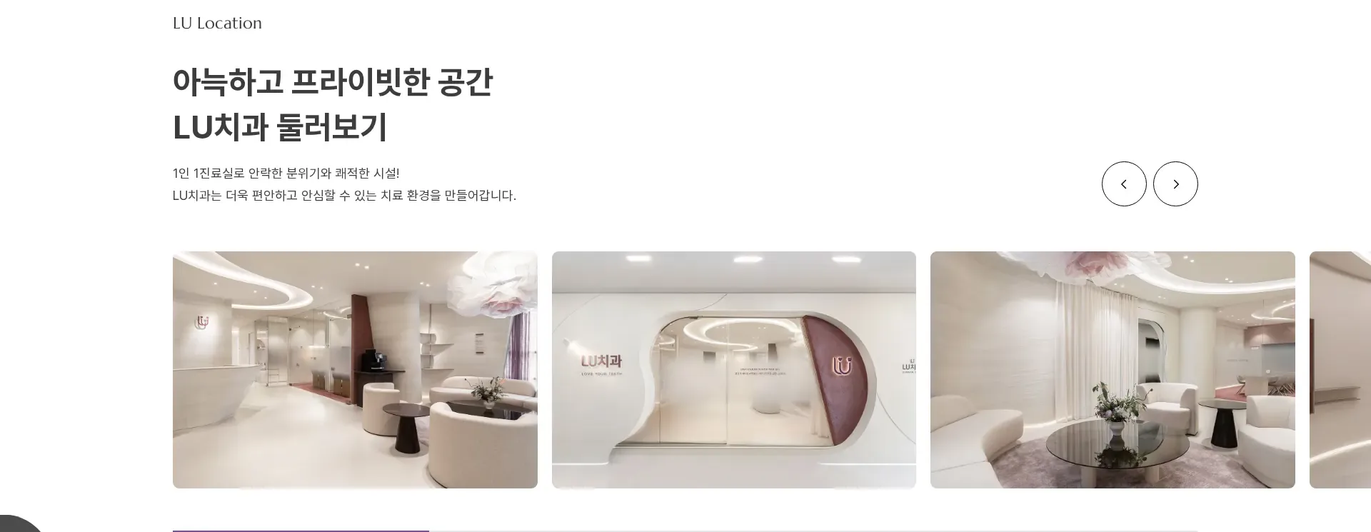 엘유(LU)치과 서비스 소개 섹션